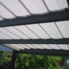 PLEATED PATIO AWNING ON TRACKS