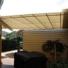 PLEATED PATIO AWNING ON TRACKS