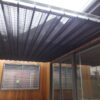 PLEATED PATIO AWNING ON TRACKS