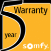 5 years warranty period for Somfy products