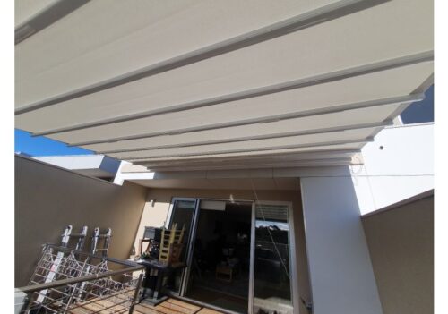 Retractable Shade patio awning installed over outdoor area