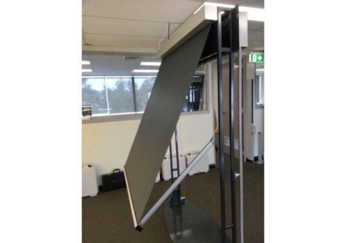 automatic locking arm window awning