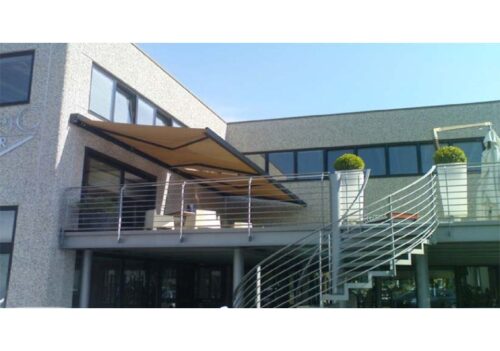 retractable folding arm awning