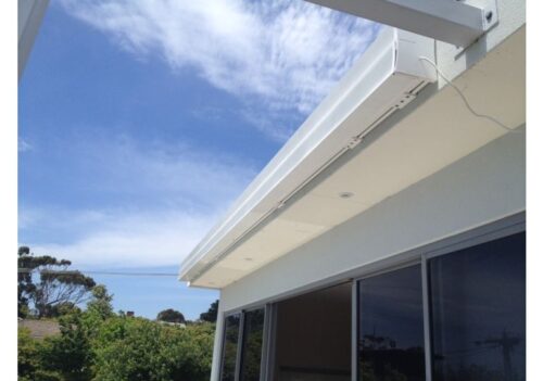 retractable folding arm awning