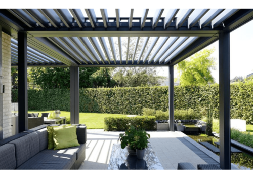 aluminium louvred roof pergola