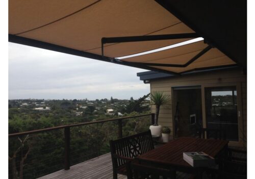folding arm awning designed for patios and decks