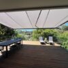 Soltex folding arm awning