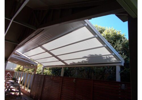 retractable pergola system designed for outdoor shading