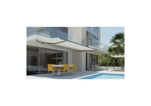 retractable folding arm awning
