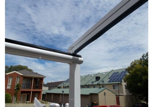 motorized retractable pergola system